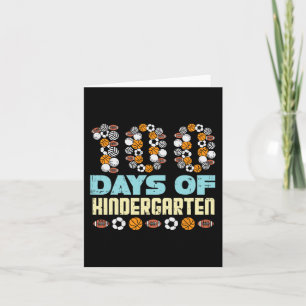 100 Days Of Kindergarten Balls 100th Day School Sp Card