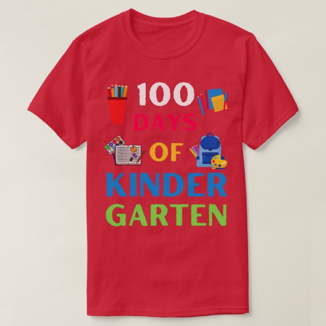 100 Days of Kindergarten Celebration Kids Gift 1 T-Shirt (Design Front)