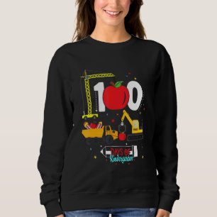 100 Days Of Kindergarten Construction Student Tea Sweatshirt