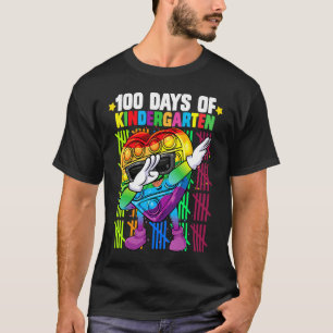 100 Days Of Kindergarten Dabbing Colorful Fidget T T-Shirt