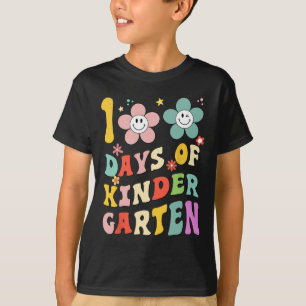 100 Days Of Kindergarten Groovy 100th Day School T T-Shirt