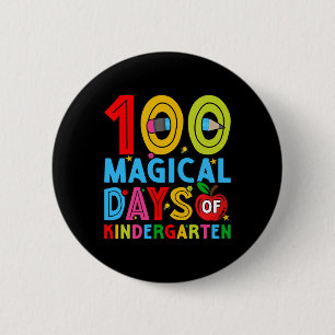 100 Days Of Kindergarten Happy 100th Day Of School 6 Cm Round Badge