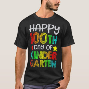 100 Days Of Kindergarten Happy 100th Day Of School T-Shirt