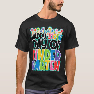 100 Days Of Kindergarten Happy 100th Day Of School T-Shirt