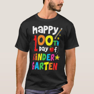 100 Days Of Kindergarten Happy 100th Day Of School T-Shirt