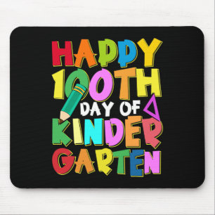 100 Days Of Kindergarten Kids 100th Day Of School Mouse Mat