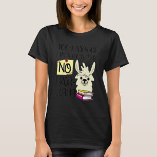 100 Days Of Kindergarten No Prob Llama 100 Days Of T-Shirt
