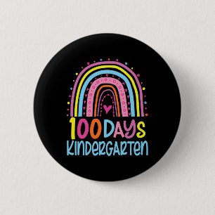100 Days Of Kindergarten Rainbow Happy 100th Day O 6 Cm Round Badge