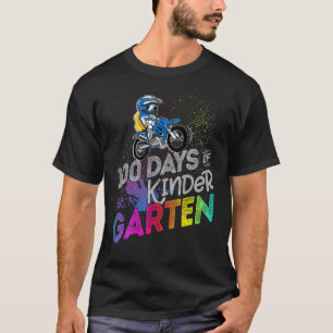 100 Days Of Kindergarten Rider Dirt Bike Backpack T-Shirt