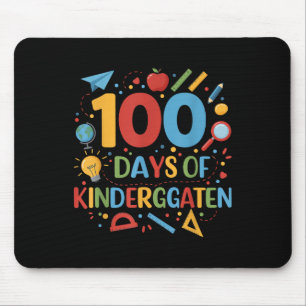 100 Days Of Kindergarten School 100th Days Of Mouse Mat