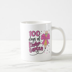 100 Days Of Kindergarten School Girls Coquette Coffee Mug
