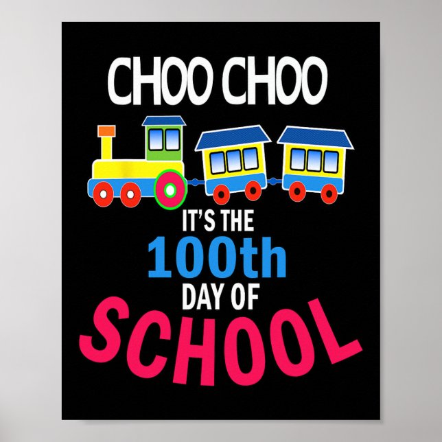 100 Days Of Kindergarten School Student Teacher  Poster (Front)