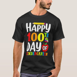 100 Days Of Kindergarten School Teacher Or Student T-Shirt