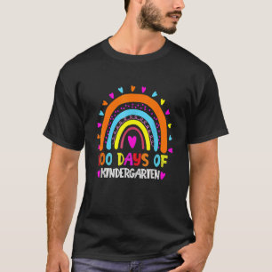 100 Days Of Kindergarten School Teacher Smarter Ra T-Shirt
