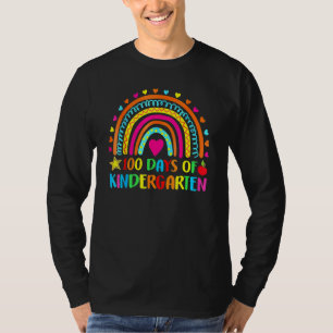 100 Days Of Kindergarten School Teacher Smarter Ra T-Shirt
