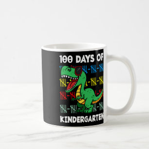 100 Days Of Kindergarten T-rex Dino Preschool Stud Coffee Mug