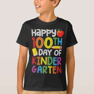 100 Days Of Kindergarten Teacher Kids 100th Days T-Shirt