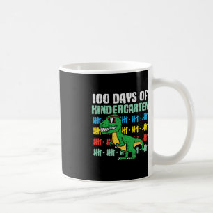 100 Days Of Kindergarten Trex Dinosaur 100th Day S Coffee Mug