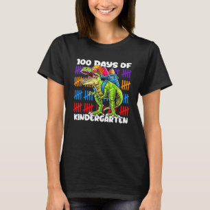 100 Days Of Kindergarten Trex Dinosaur 100th Day S T-Shirt
