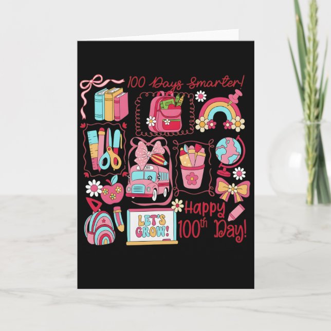 100 Days of Learning | We Did It 100th Card (Front)