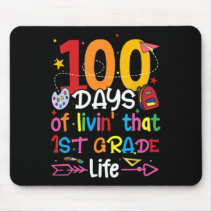 100 Days Of Living That 1st Grade Life Boy Girl Te Mouse Mat