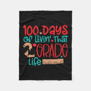 100 Days Of Livin's That 2nd Grade Life 100 Days O Fleece Blanket
