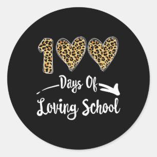 100 Days Of Loving School Classic Round Sticker