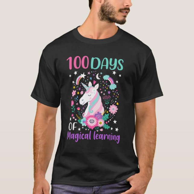 100 Days Of Magical Learning 100th Day Of School U T-Shirt (Front)