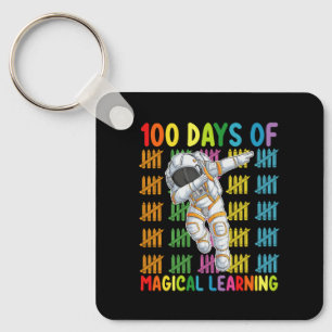 100 Days Of Magical Learning Astronaut School Key Ring