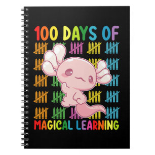 100 Days Of Magical Learning Axolotl School Notebook