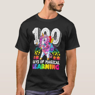 100 Days Of Magical Learning Flossing Unicorn For T-Shirt