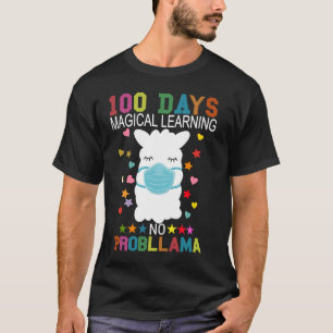 100 Days of Magical Learning No Probllama Llama Ma T-Shirt