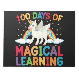 100 Days Of Magical Learning School Unicorn Girls  Notepad
