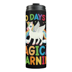 100 Days Of Magical Learning School Unicorn Girls  Thermal Tumbler