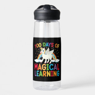 100 Days Of Magical Learning School Unicorn Girls Water Bottle