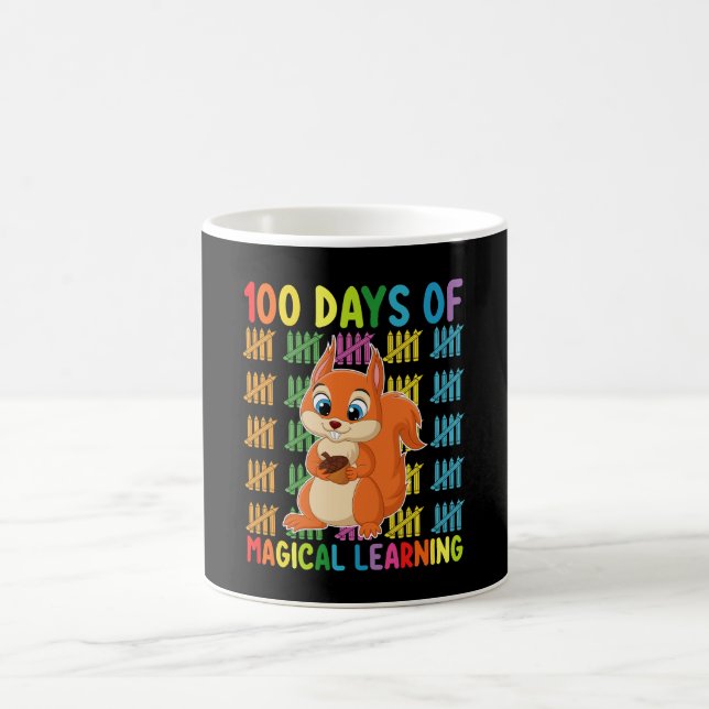 100 Days Of Magical Learning Squirrel School Coffee Mug (Center)