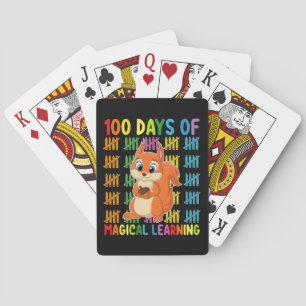 100 Days Of Magical Learning Squirrel School Playing Cards