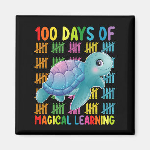 100 Days Of Magical Learning Turtle School Magnet