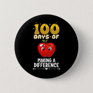 100 Days Of Making A Difference Apple 6 Cm Round Badge