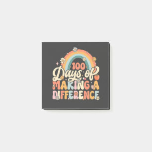100 Days of Making a Difference Rainbow Teaching Post-it Notes