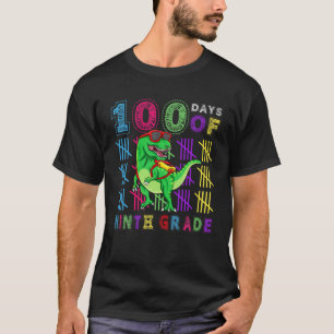 100 Days Of Ninth Grade Dino 100Th Day Boys Girls T-Shirt