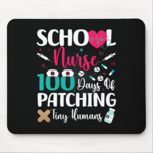 100 Days Of Patching Tiny Humans School Nurse Mouse Mat