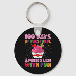 100 Days Of Preschool Sprinkled With Fun Cupcake G Key Ring