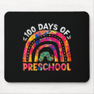 100 Days Of Preschool Tie Dye Rainbow Worm Teacher Mouse Mat
