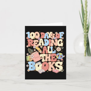 100 Days Of Reading All The Books Celebration  Card