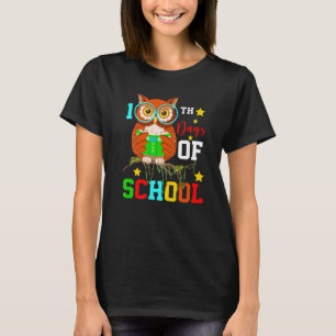 100 Days Of School 100 Days Smarter Owl Girls Boys T-Shirt