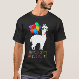 100 Days Of School 100 Times Smarter Llama balloon T-Shirt