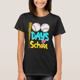 100 Days Of School 100th Day Baseball Teacher Stud T-Shirt