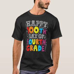 100 Days Of School 100th Day Of 4th Grade Teacher T-Shirt