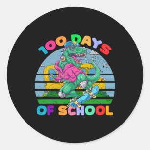 100 Days Of School 100th Day Of School 100 Days Sc Classic Round Sticker